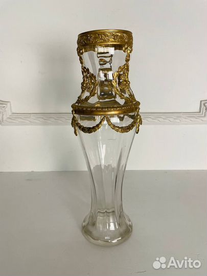 Антикварная Хрустальная ваза