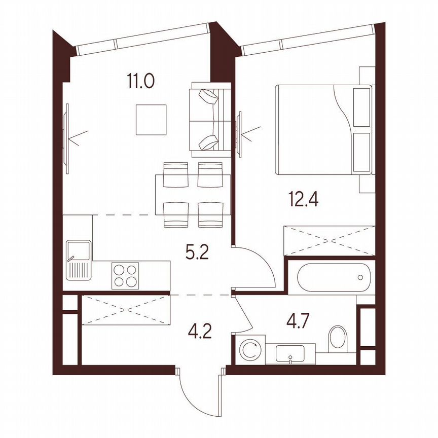 1-к. квартира, 37,5 м², 23/26 эт.