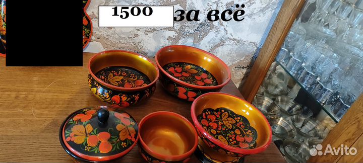 Набор пиалок хохлома