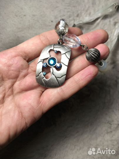 Колье подвеска под старое серебро