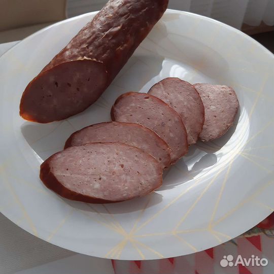 Пельмени и колбаса домашняя