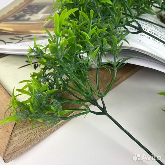 Аспарагус, искусственная зелень, ветка 26 см, набо
