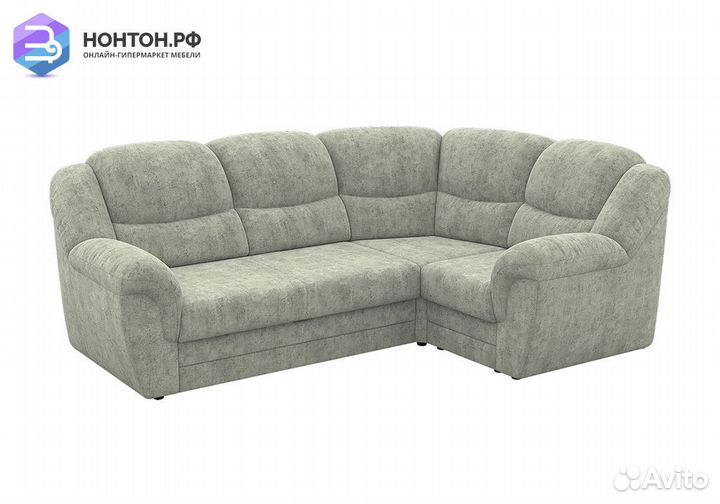 Диван угловой дельфин Соната серый