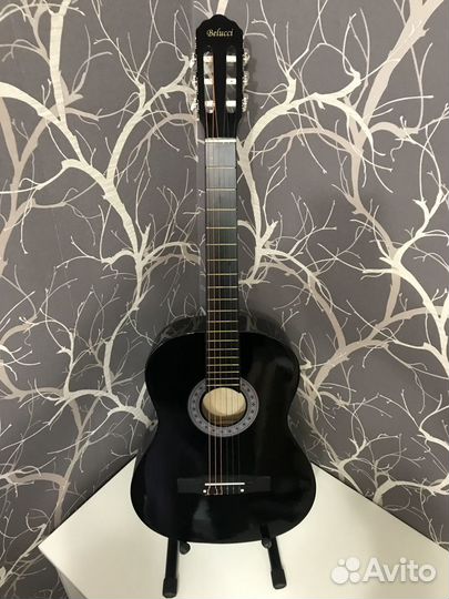 Классическая гитара 4/4 черного цвета