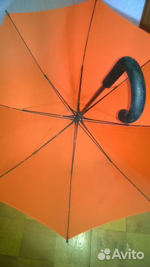 Зонт трость, оранжевого цвета, новый