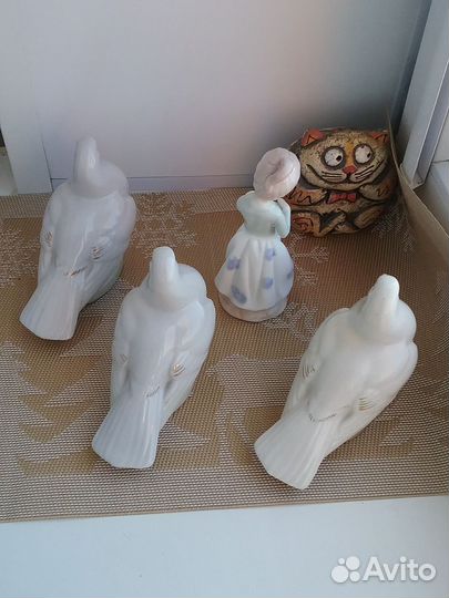 Птицы фарфор 2 голубя