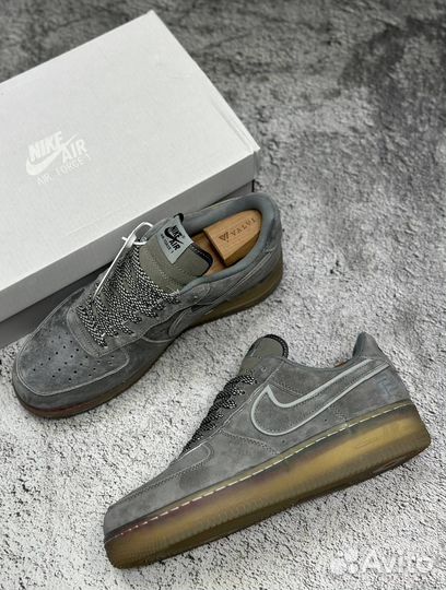 Кроссовки Nike Air Force 1 Grey С мехом