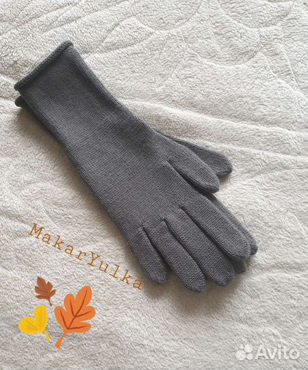 Перчатки, варежки вязанные из пряжи мериноса
