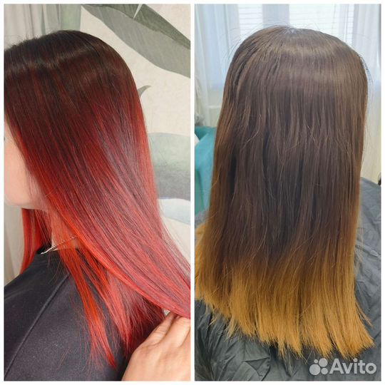 Окрашивание волос,стрижки