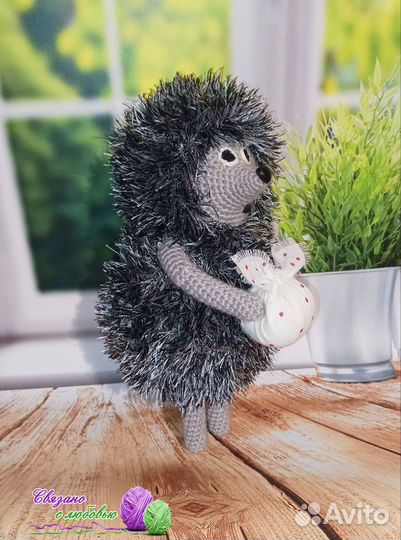 Вязаная игрушка Ёжик в тумане