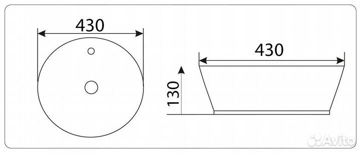 Раковина для ванной CeramaLux MNC 536