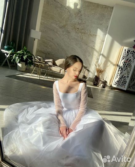 Свадебное платье белое (выпускное)