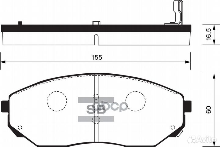 Колодки тормозные дисковые, передние SP1153 San