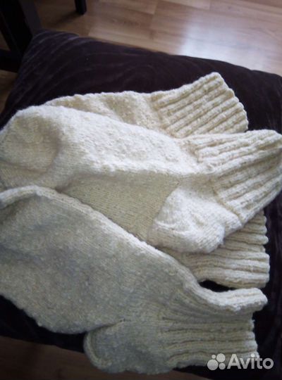 Носки из натуральной грубой овечьей шерсти