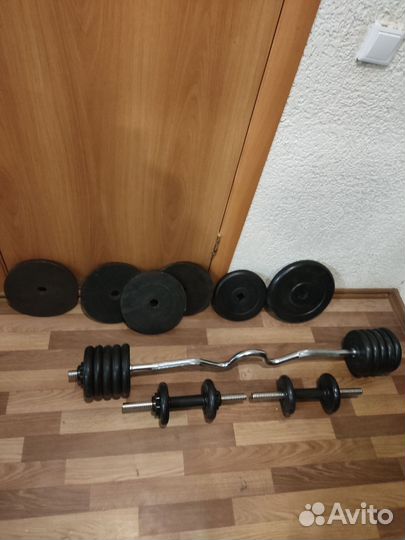 Гантели разборные штанга