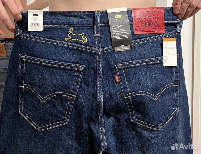 Джинсы levis 512 w32 l32