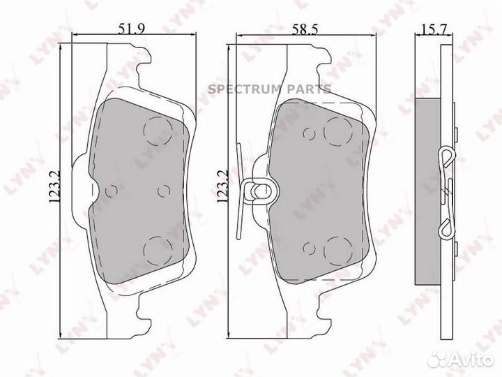 Lynxauto BD5901 Колодки тормозные дисковые зад