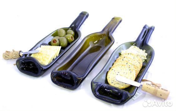 Плавленная бутылка - тарелка отличный подарок