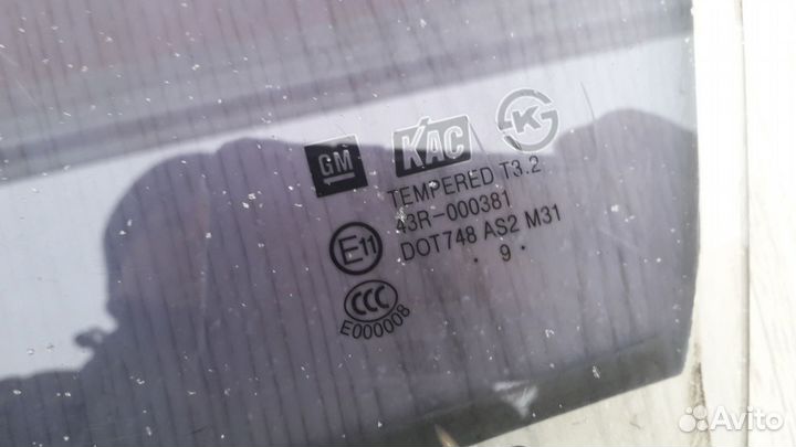 Стекло двери передней левой №35 Chevrolet Spark 2