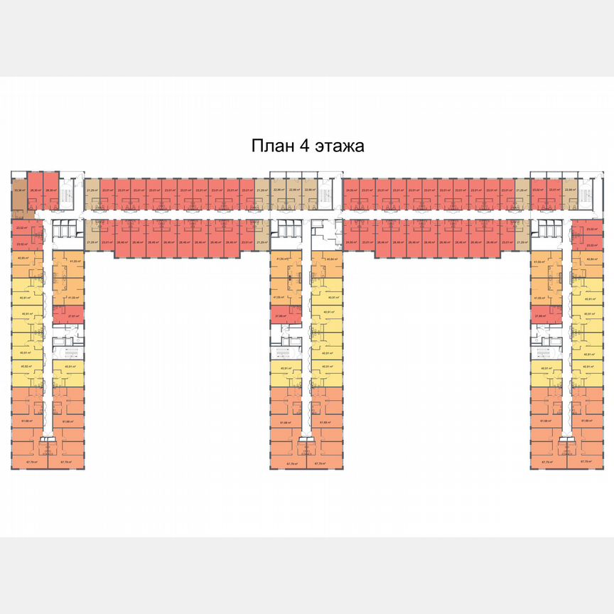 2-к. апартаменты, 40,9 м², 4/24 эт.