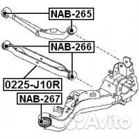 Сайленблок заднего поперечного рычага (nissan qashqai J10F 2006) febest