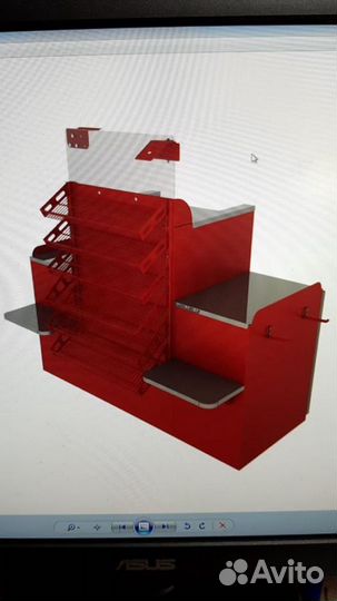 Кассобый бокс с прикассовой зоной