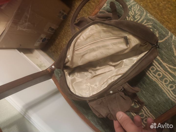 Сумка женская из натуральной замши