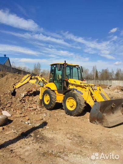 Услуги экскаватора погрузчика komatsu