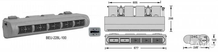 Испаритель кондиционера 228-100 12в