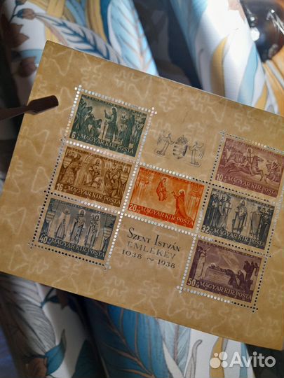 Почтовый блок Венгрия 1938 год