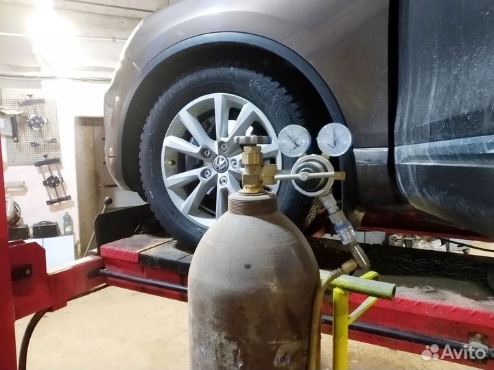 Заправка азотом пневмоподвески touareg