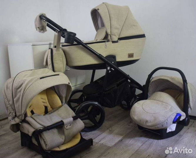 Коляска 3в1 Adamex Reggio (гелевые колеса)