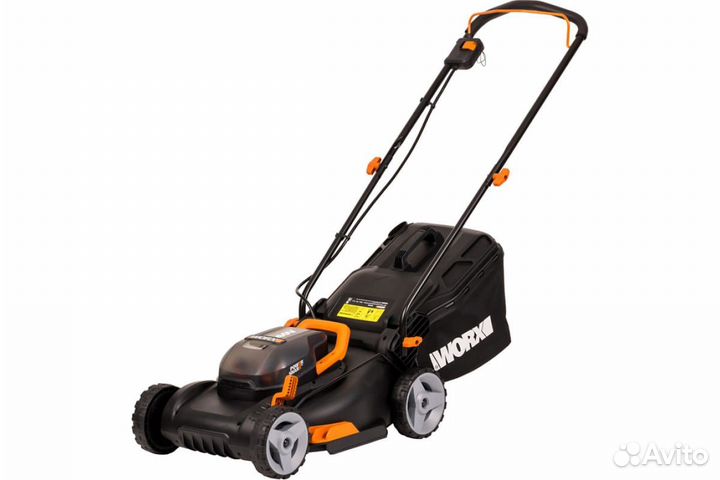 Аккумуляторная газонокосилка worx WG743E 2х20В