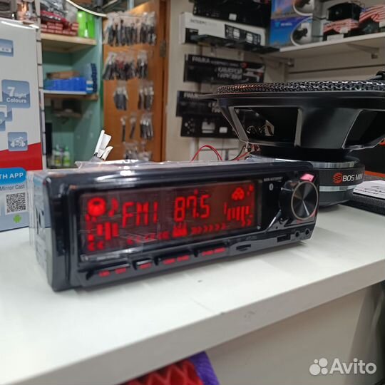 Магнитола 1din BOS-X3720SBT LED, MP3/USB/TF/FM/AM