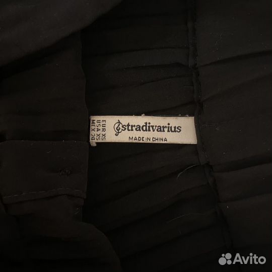 Юбка черная миди stradivarius