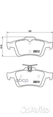 Колодки тормозные ford focus 3/C-MAX 10- задн
