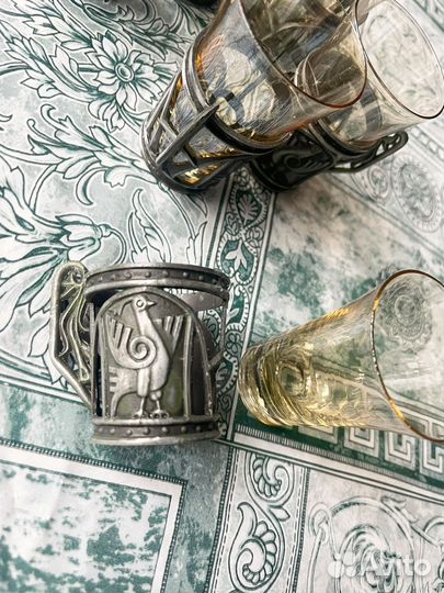 Стопки в подстаканниках СССР