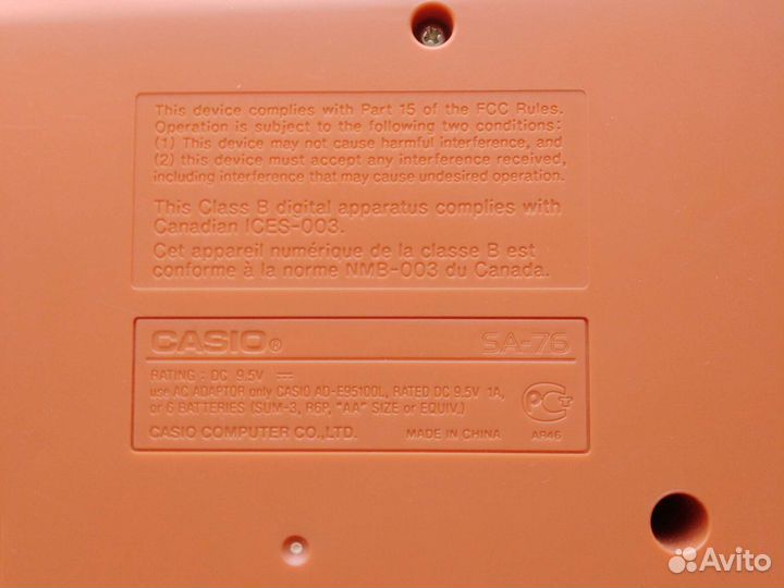 Синтезатор casio sa-76