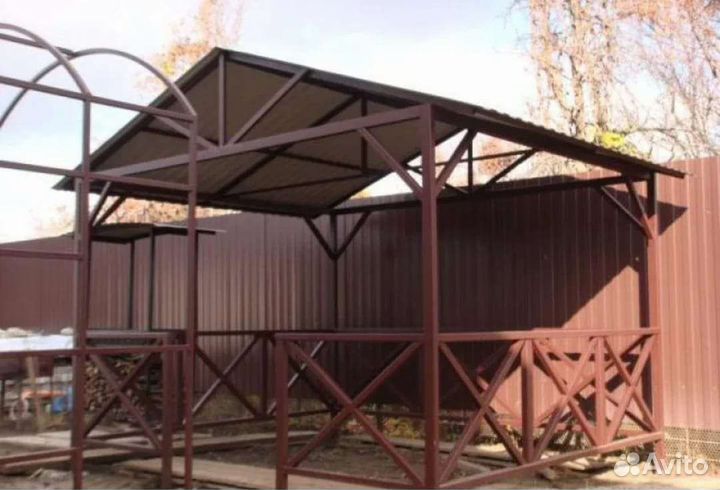 Беседки, мангальные зоны, зоны отдыха