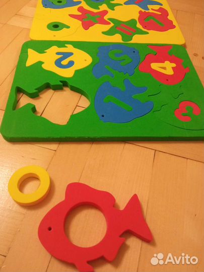 Мозаика и вкладыши рыбки