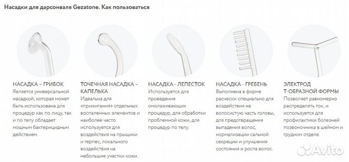 Дарсонваль gezatone biolift4-103 (5 насадок)