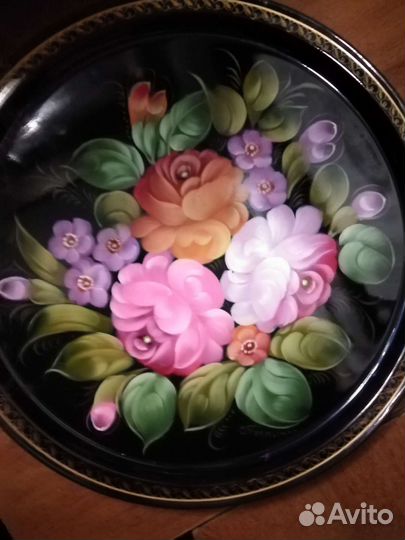 Блюдо Жестово, ручная роспись, авторская работа