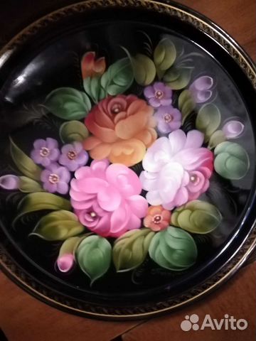 Блюдо Жестово, ручная роспись, авторская работа