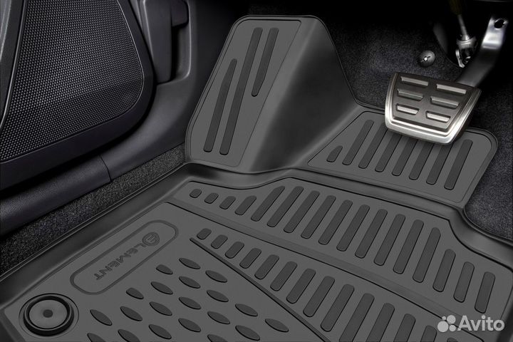 Коврики 3D в салон подходят для nissan Terrano, 2016, Передний левый, 1шт. (полиуретан) / Ниссан Тер