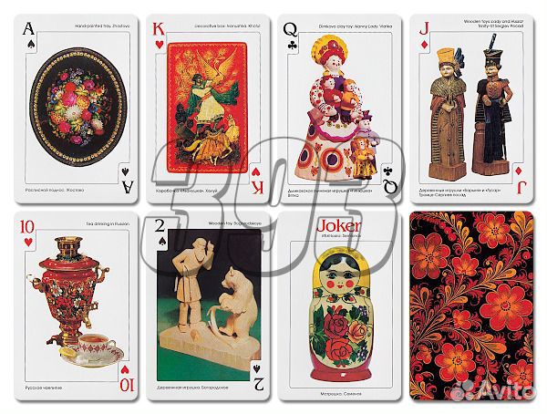 Карты Матрёшка с медведем (47570)