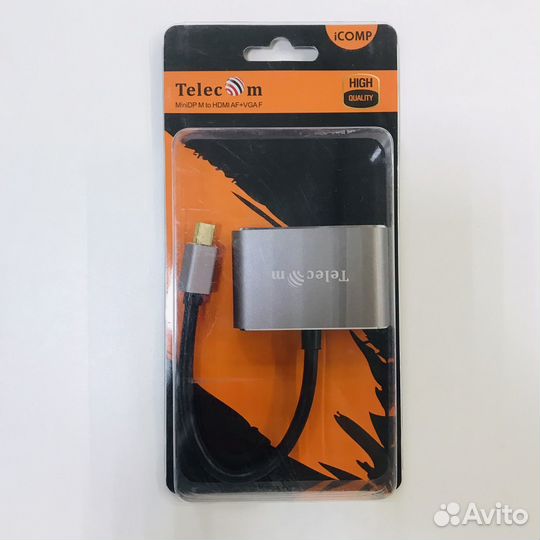 Переходник Mini DisplayPort - hdmi +VGA 4K30Hz