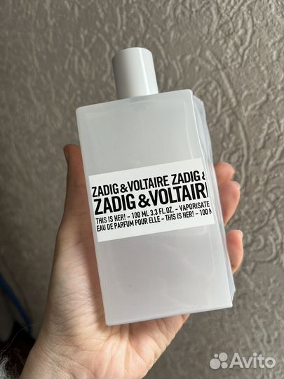 Туалетная вода zadig& voltaire this is her