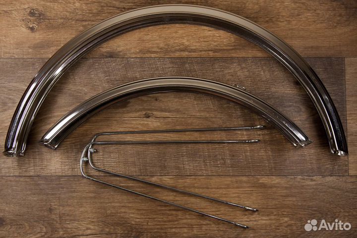 Крылья для дорожного велосипеда хром комплект