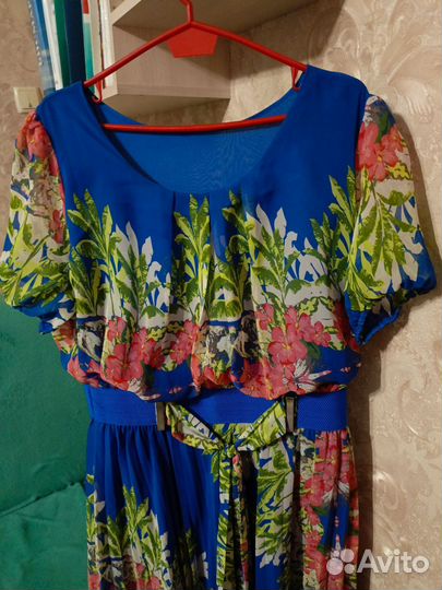 Платье длинное в пол шелк