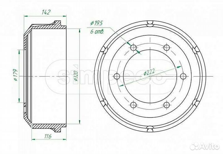 Тормозной барабан Хендай HD78